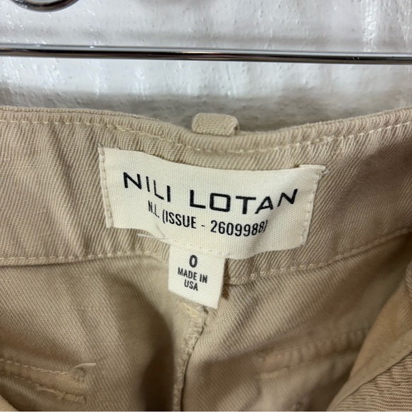Nili Lotan Leon Boy Pants Sandstone 0 - Picture 6 of 7